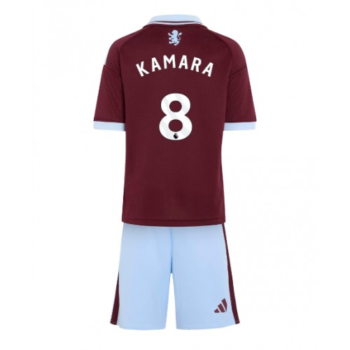 Aston Villa Boubacar Kamara #8 Koti Peliasu Lasten 2026-27 Lyhythihainen (+ Lyhyet housut)